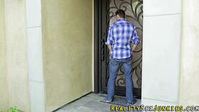 reality babe bends over for doggystyle with big cock and cumshot