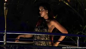 she dances to arouse and seduce her mature brunette indian man