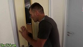 British Domina Teases Naked Man with Handjob Fantasy