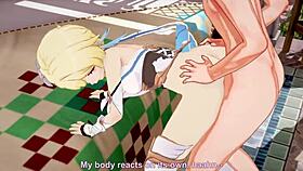 Lumine gathers alchemy ingredients in Genshin Impact