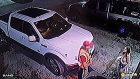 Blonde Teen Fucks For Car Back Roadside