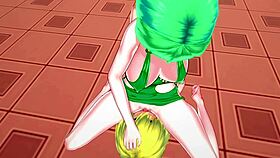 look at this 3d hentai futa with huge tits and ass creampieing