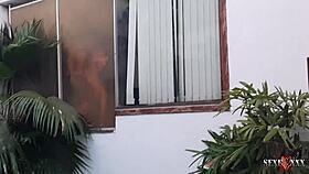 Brazilian soccer player caught fucking a latina prostitute - what a cock!