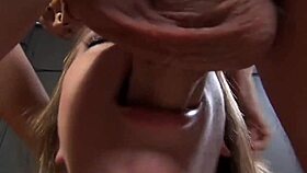 Red's Deep Throat Adventure Leads to Intense Cumshot on Boobs