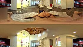 blonde milf shows the way in vr