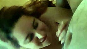 Amateur blowjob unfolds in homemade setting, sucking just right.