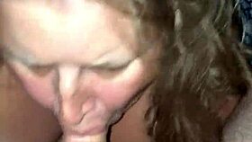 Fat BBW Sucks Cock with Intense Passion. She Takes It Deep in Her Mouth.