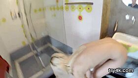 Fervid chick gives blowjob in pov and gets juicy pussy fucked!