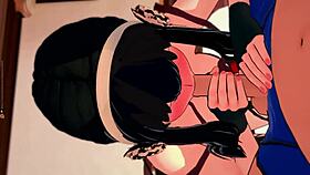 yor forger gives handjobs and has fun in this uncensored anime scene