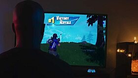 Big Booty BBW Rides Winner in Cowgirl Creampie After Fortnite Win