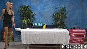 Sexually attractive woman erotic naked massage facial promotes a man’s rod