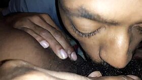 Hairy Chocolate Pussy Gets Licked In Oral Fun