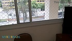 Naughty mulata hosts wild anal party in apartment