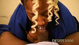 Watch this black woman deepthroat a huge cock?