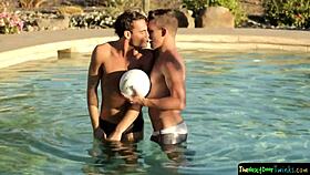 Handsome teen 18+ rimmed and spitroasted in anal threesome