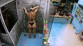 i'm bathing ivy in the shower