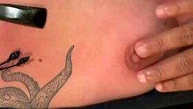 the petite white girl gets her tits slapped hard while bound, thanking him eagerly