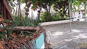 Tourist explores brazilian sex tour with hot tight tatted up slut