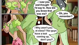 Flora and Helia club sex in cartoon flash hentai game