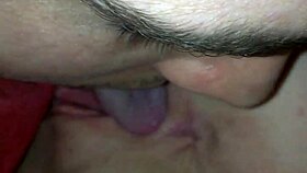 girlfriend licks skinny pussy and clit for friend