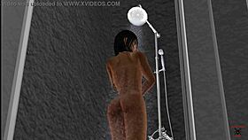 stepping into the warm shower for a bath