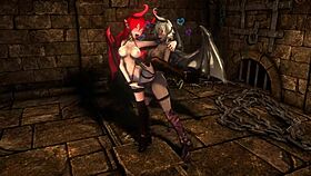 succubus and girls get slimy in 3d hentai