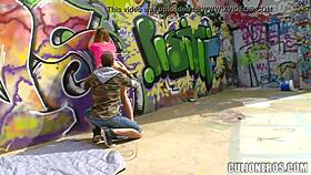 Beautiful Amateur Sucks Cock Hard in Daytime Alley!