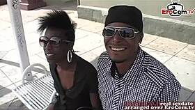 Skinny Ebony MILF Stars in Steamy Homemade Sextape with Amateur Couple