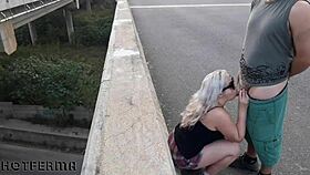 I bent over for doggystyle on the highway bridge.