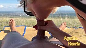 POV BLOWJOB in the park with a stranger ending in CUMSHOT