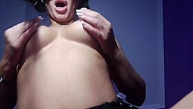 brunette femdom instructs on rating cocks during bdsm sex in the bedroom, dominating with her pussy