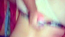 the mature milf pornstar masturbates her pussy in a hardcore home video.