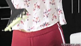 Teen joins taboo family rimjob contest with group.