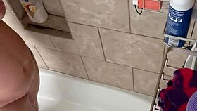 bbw danie showers her big tits