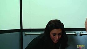 blonde milf with big tits gets monster cock blowjob