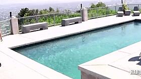 Blonde Woman in Hardcore Threesome Receives Blowjob While Licking Pussy and Ass