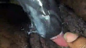 hairy pussy gets attention from curved cock in beaver scene