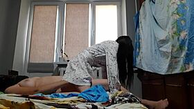 Summer vacation threesome with lesbian illusion girls