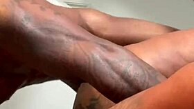 Rell Star bends Sweet Monae over for morning doggystyle backshots with big black cock