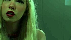 Naughty blonde lesbians aiden ashley and kenzie reeves kiss and seduce each other on the sofa.