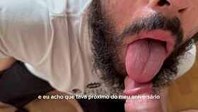 Bearded man sucks 41 cocks in raw action