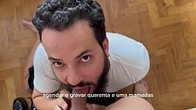 Bearded man sucks 41 cocks in raw action