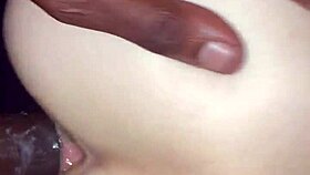 fucking my girls wet pink pussy in doggystyle creampie