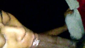 Ebony babe big bussed sucks a big cock
