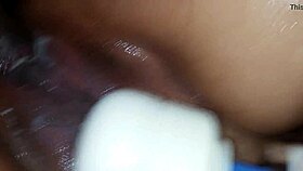 Watch this wife moan loudly in lingerie with her vibrator!