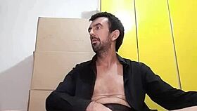 watch this huge 25cm cock squirt as clothes get ripped off