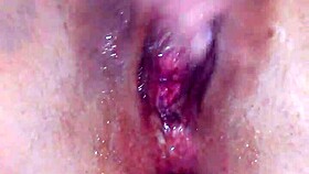 wet girlfriend SQUIRTS continuously during masturbation session