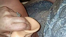 Hey, watch this fat whore fucking her new toy like crazy!