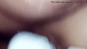 Watch this wife moan loudly in lingerie with her vibrator!