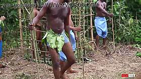 Wet threesome fucking in a local prison with black participants